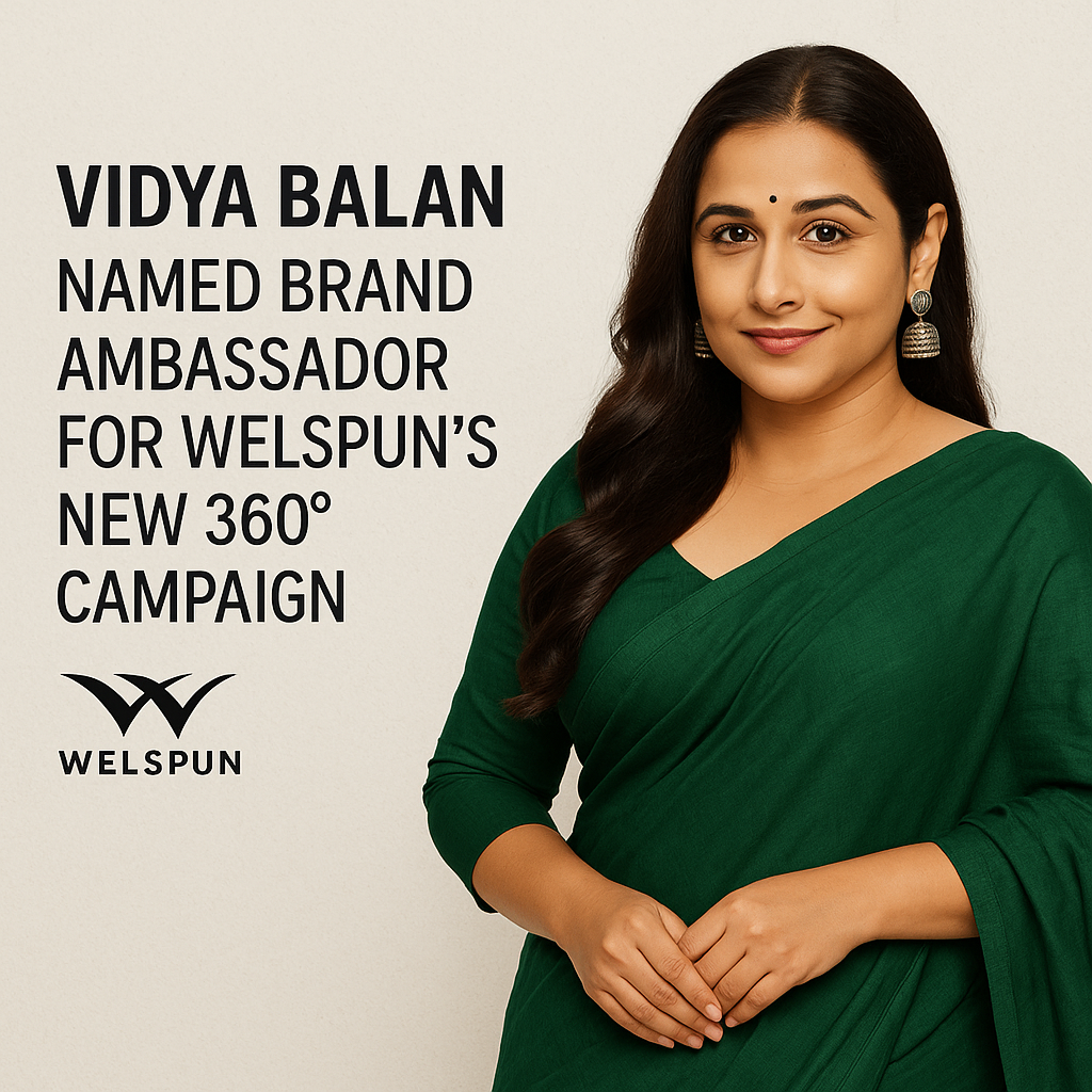 Vidya Balan named brand ambassador for Welspun’s new 360° campaign